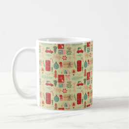 Taza De Café Navidades adorables Preppy Ilustracion verde de me