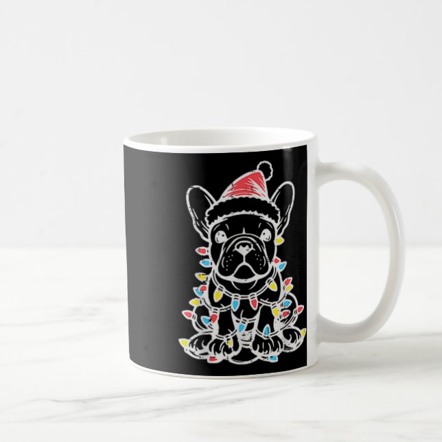 Taza De Café Navidades adoran perro Bulldog francés navidad fra (Derecha)