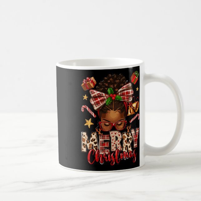 Taza De Café Navidades afroamericanas mamá negra africana (Derecha)