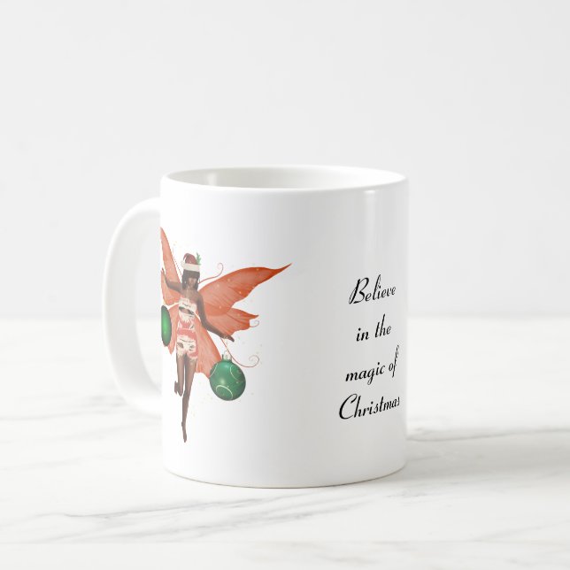 Taza De Café Navidades afroamericanos: Café fresco (Anverso izquierdo)