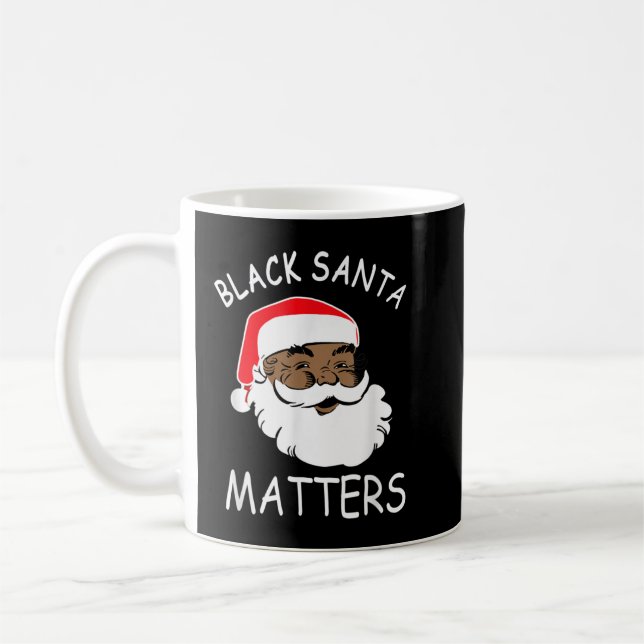 Taza De Café Navidades afroamericanos de Santa Black Mates Paj (Izquierda)