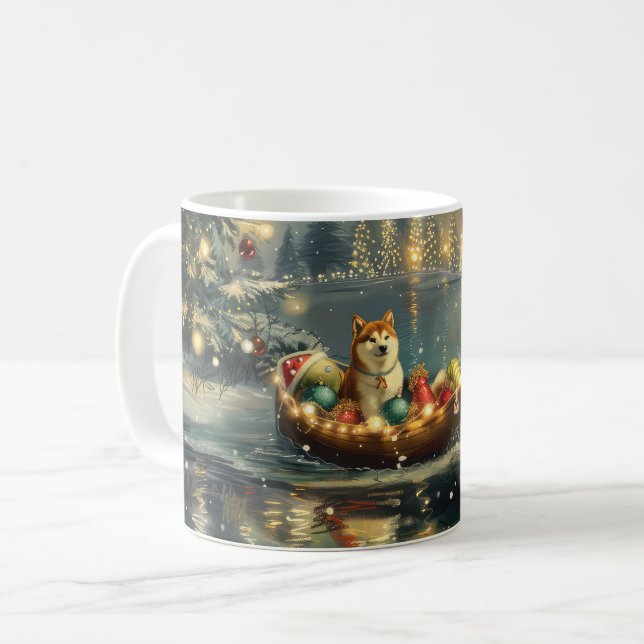 Taza De Café Navidades Akita Festividad (Anverso izquierdo)
