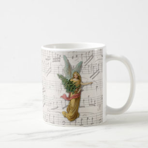 Taza De Café Navidades alados Angel Tree Victorian Papel Desech
