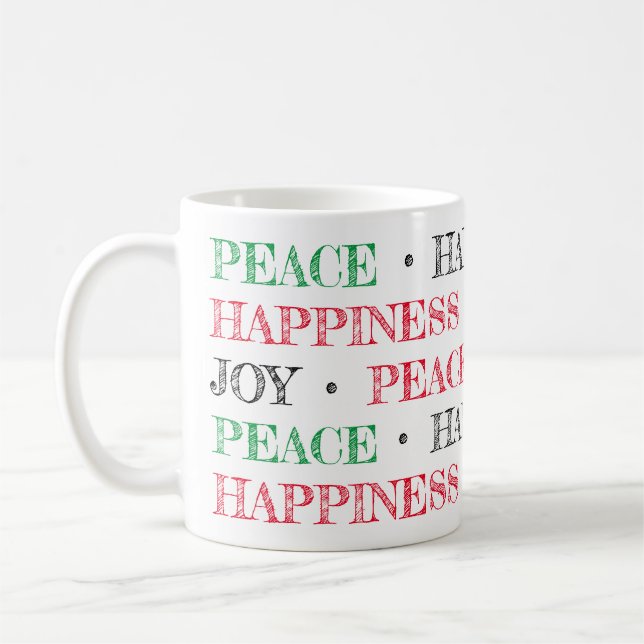 Taza De Café Navidades Alegran la felicidad por la paz (Izquierda)