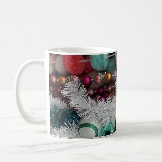 Taza De Café Navidades alegres Garland Mug (Izquierda)