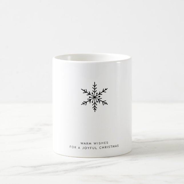 Taza De Café Navidades alegres Snowflake Mug (Centro)