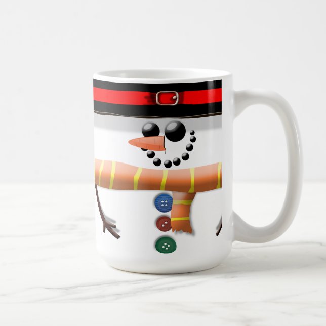 Taza De Café Navidades alegres Snowman (Derecha)