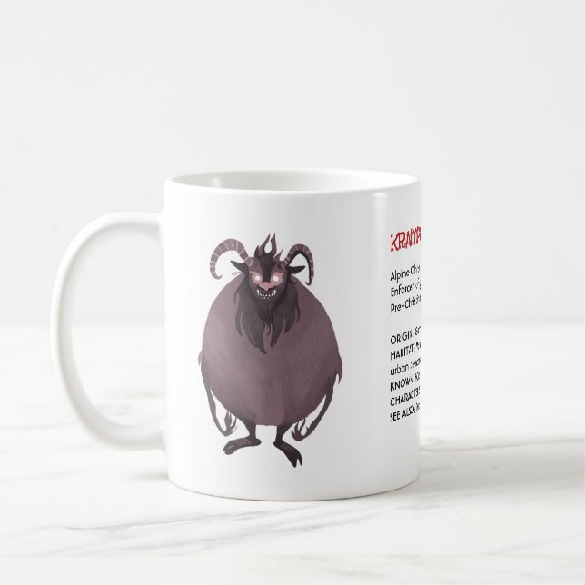 Taza De Café Navidades alpinos: arte del diccionario Demon Kram (Izquierda)
