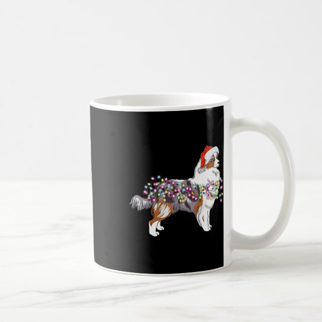 Taza De Café Navidades alumbran a pastor australiano (Derecha)
