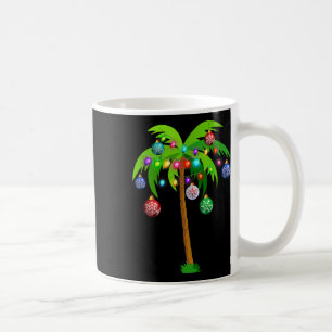 Taza De Café Navidades alumbran palmeras divertidas Hawaii Beac