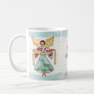 Taza De Café Navidades Ángel Añadir Año