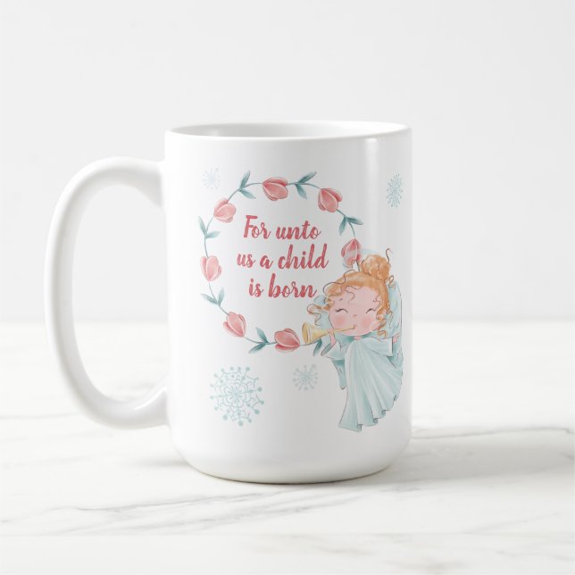 Taza De Café Navidades Angel Christian (Izquierda)