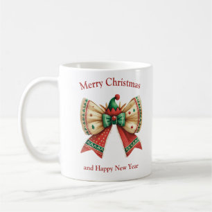 Taza De Café Navidades arco rústico con elfos renos gorras