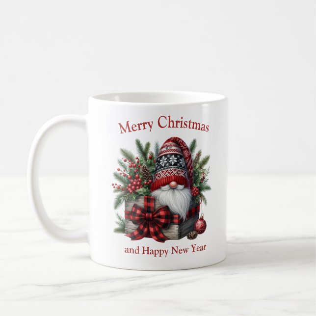 Taza De Café Navidades arcoíris y gnome con regalos (Izquierda)