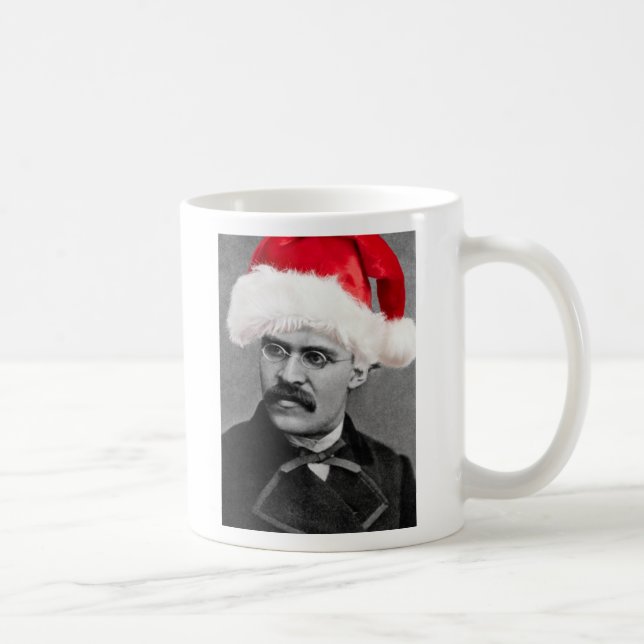Taza De Café Navidades ateos de Nietzsche Mug (Derecha)
