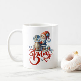 Taza De Café Navidades atragantan con el lindo gnomo y el globo