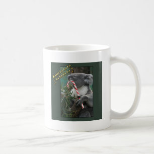 Taza De Café Navidades australianos Koala con Candy Cane