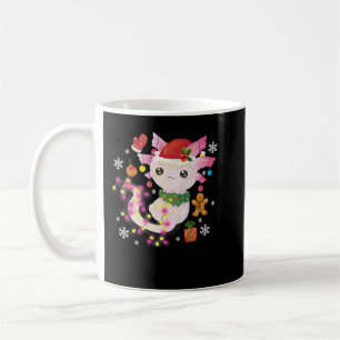 Taza De Café Navidades Axolotl Santa Hat Light Anime Xmas para