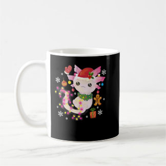Taza De Café Navidades Axolotl Santa Hat Light Anime Xmas para 