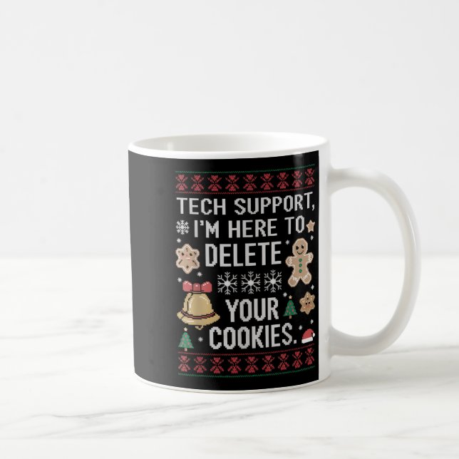 Taza De Café Navidades Ayuda Técnica Aquí Para Eliminar Cookies (Derecha)