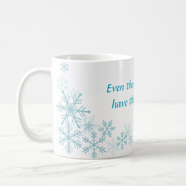 Taza De Café Navidades azules de invierno (Izquierda)