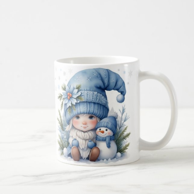 Taza De Café Navidades azules - Pequeño Elfo (Derecha)