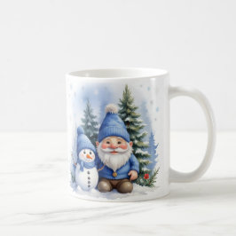 Taza De Café Navidades azules - Santa y Snowman