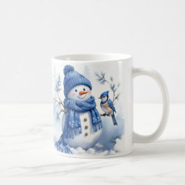 Taza De Café Navidades azules - Snowman