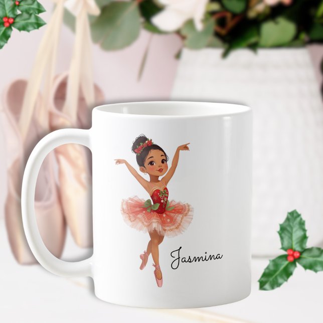 Taza De Café Navidades bailando Chica de ballet (Subido por el creador)