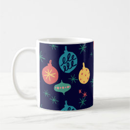 Taza De Café Navidades Ball Green Yellow Vintage