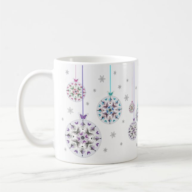 Taza De Café Navidades Baubles Mug (Izquierda)
