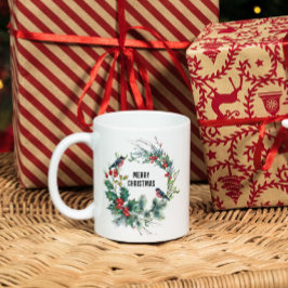 Taza De Café Navidades Berries corearon el tipógrafo navideño