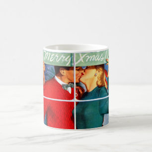 Taza De Café Navidades besándose