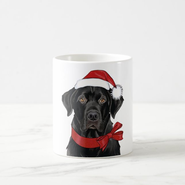 Taza De Café Navidades Black Lab Holiday Dog (Centro)
