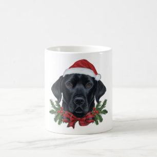 Taza De Café Navidades Black Lab Perro Mug - Regalo de feriado 