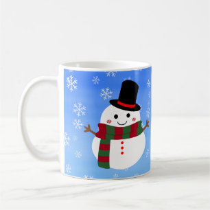 Taza De Café Navidades blancos Snowman