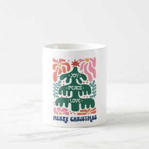 Taza De Café Navidades Boho Alegran la Paz Amor