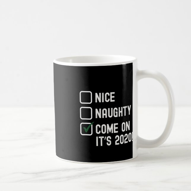 Taza De Café Navidades bonitos y malos de Santa Buena - 2020 (Derecha)