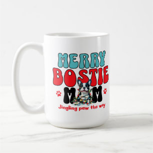 Taza De Café Navidades Boston Terrier Dog Mom