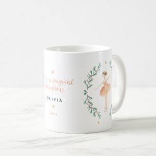Taza De Café Navidades botánicos lindos de la bailarina nutcra