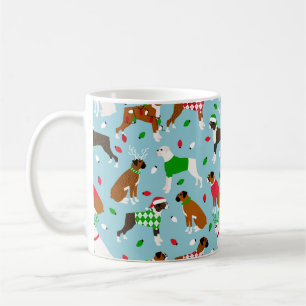 Taza De Café Navidades Boxer Dog Coffee Mug