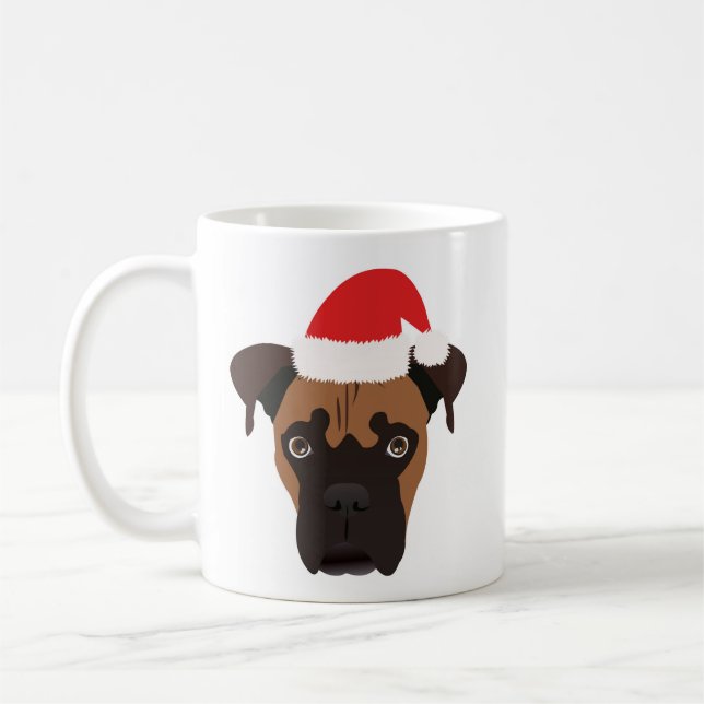Taza De Café Navidades Boxer Puppy (Izquierda)