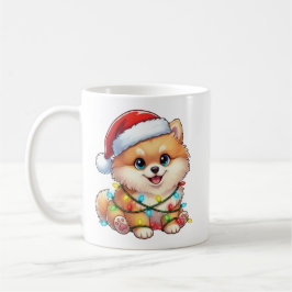Taza De Café Navidades breves Pomeranian Mug