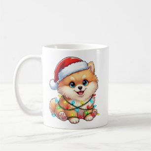 Taza De Café Navidades breves Pomeranian Mug