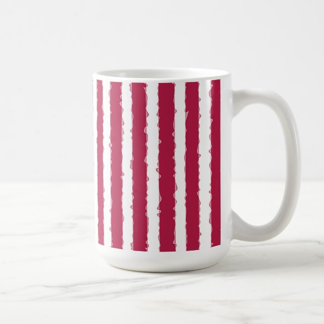 Taza De Café Navidades brillantes y divertidos franjas rojas y  (Derecha)