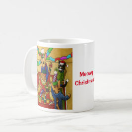 Taza De Café Navidades británicos cenan gatos
