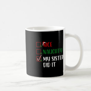 Taza De Café Navidades Buena Lista Rata Mi Hermana Lo Hizo Fami