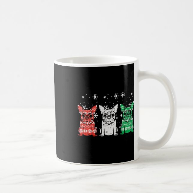 Taza De Café Navidades Bulldoges franceses Navidad Perro francé (Derecha)