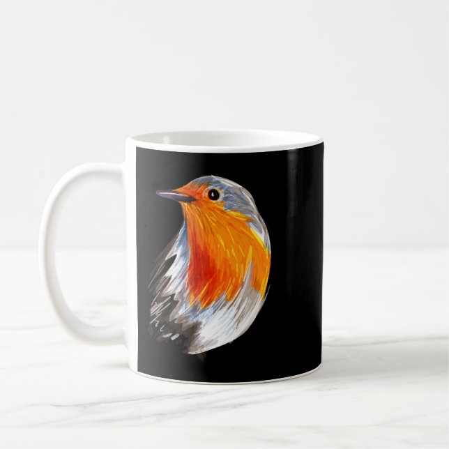 Taza De Café Navidades burdos Robin Costume Bird Watcher Birdin (Izquierda)