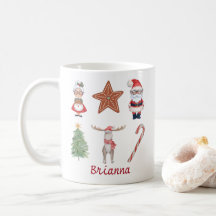 Navidades burdos y personalizados Mug Santa Mrs Cl
